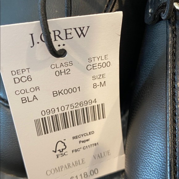 J. Crew Black Mule Loafers Size 8 NWT - Picture 9 of 12